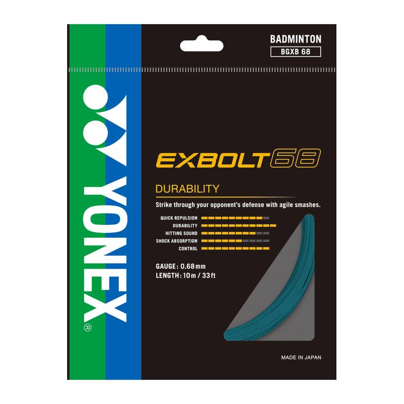 Yonex BG Exbolt 68 Badminton String (Turquoise) - RacquetGuys.ca
