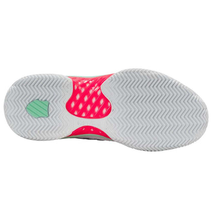 K-Swiss Hypercourt Express 2 Clay Court Women's Tennis Shoe (White/Neon Pastel Pink) - RacquetGuys.ca