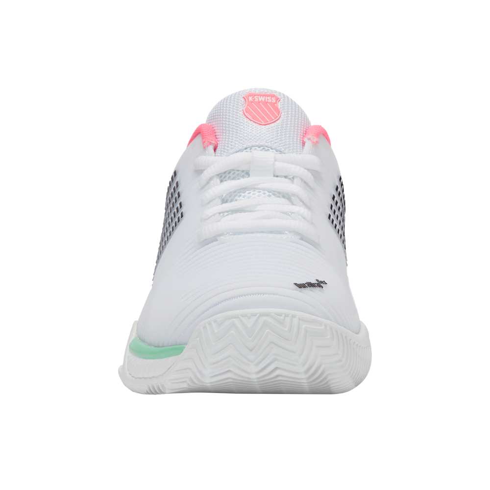 K-Swiss Hypercourt Express 2 Clay Court Women's Tennis Shoe (White/Neon Pastel Pink) - RacquetGuys.ca