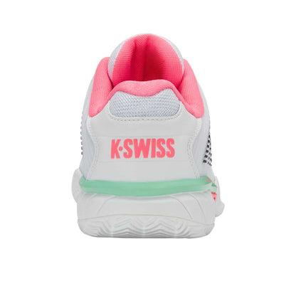 K-Swiss Hypercourt Express 2 Clay Court Women's Tennis Shoe (White/Neon Pastel Pink) - RacquetGuys.ca