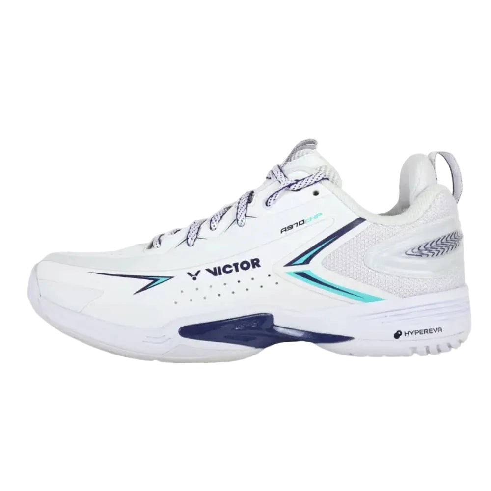 Victor A970cHP Men's Indoor Court Shoe (White/Blue) - RacquetGuys.ca