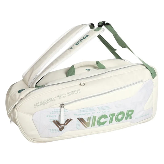 Victor BR5223 6 Pack Racquet Bag (Lily White/Avocado Green) - RacquetGuys.ca