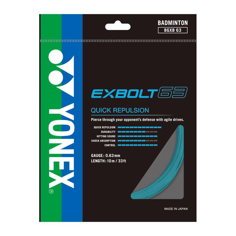 Yonex BG Exbolt 63 Badminton String (Mint) - RacquetGuys.ca