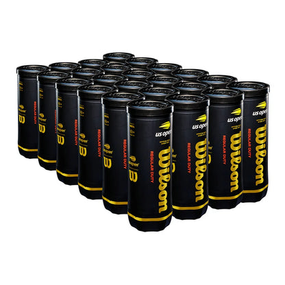 Wilson US Open Regular Duty Tennis Balls - 24 Can Case - RacquetGuys.ca