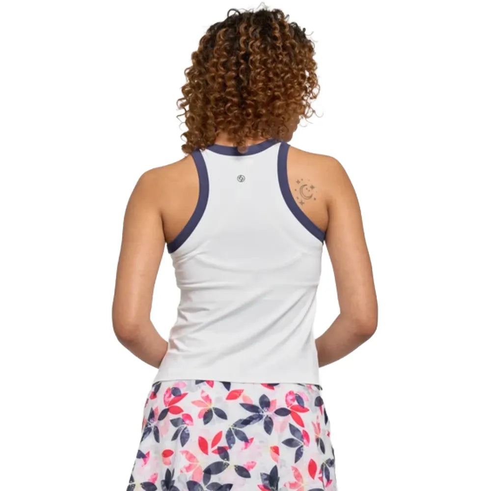 Lija Women's Tank (White/Beet) - RacquetGuys.ca