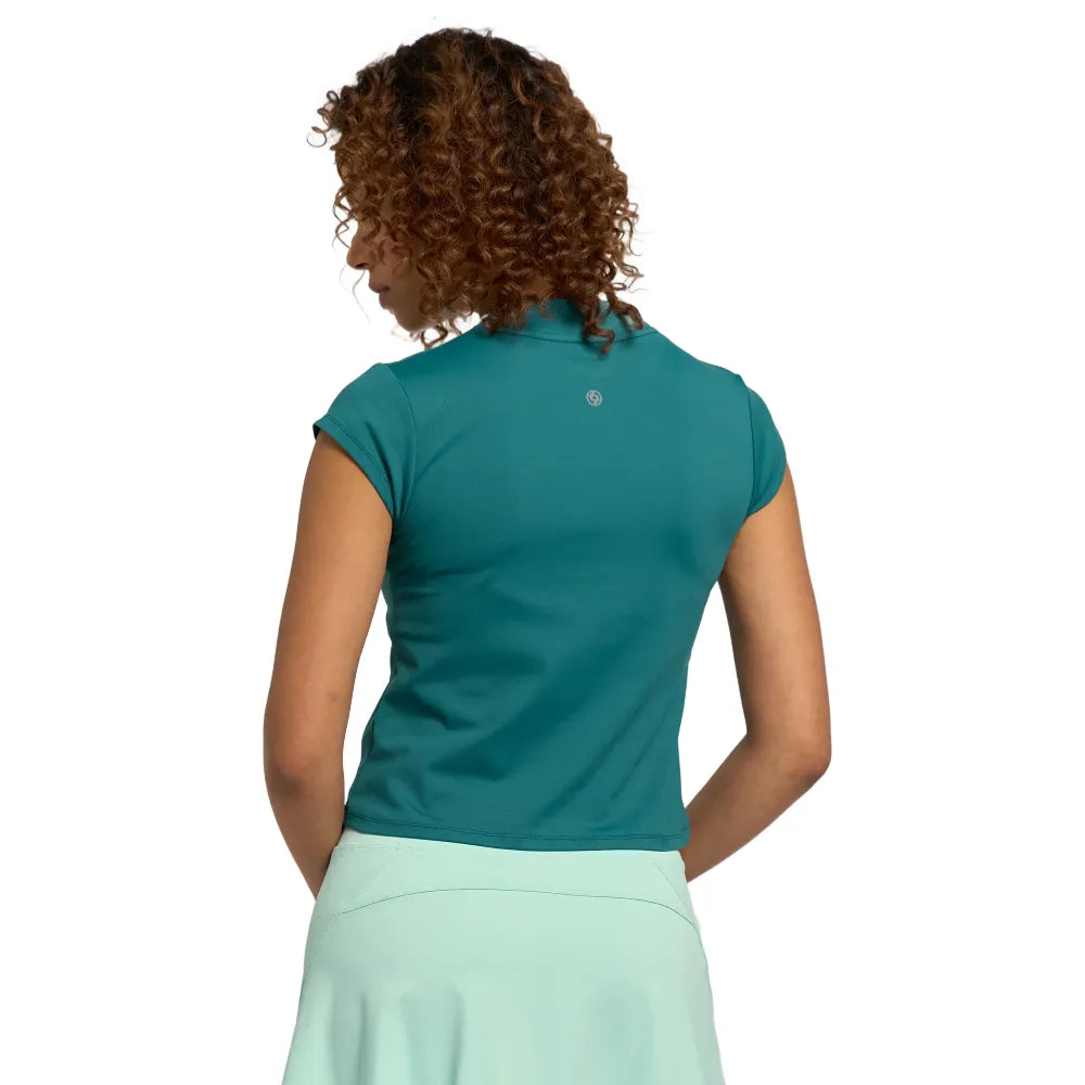 Lija Women's Triumph V-Neck Short Sleeve (Everglade) - RacquetGuys.ca