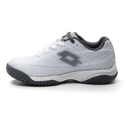 Lotto Mirage 300 Court Junior Tennis Shoe (White/Asphalt) - RacquetGuys.ca