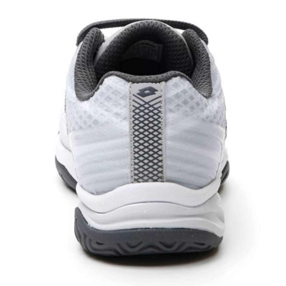 Lotto Mirage 300 Court Junior Tennis Shoe (White/Asphalt) - RacquetGuys.ca