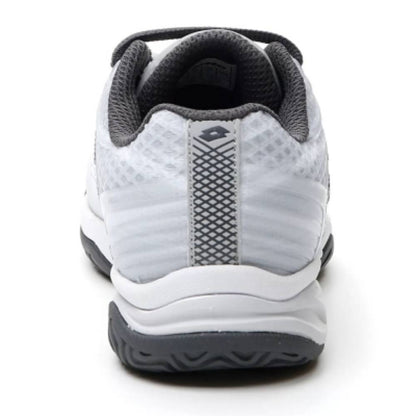 Lotto Mirage 300 Court Junior Tennis Shoe (White/Asphalt) - RacquetGuys.ca