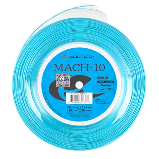 Solinco Mach-10 16L/1.25 Tennis String Reel (Blue) - RacquetGuys.ca