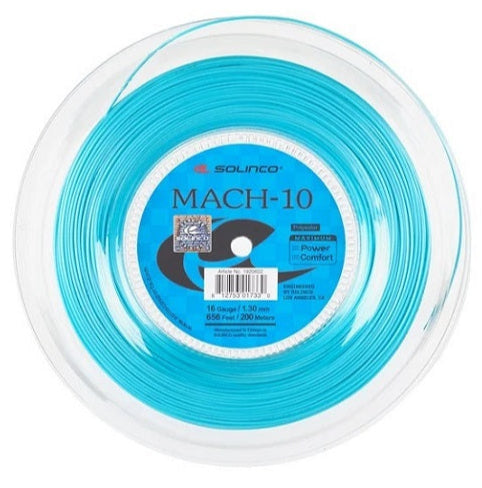 Solinco Mach-10 16/1.30 Tennis String Reel (Blue) - RacquetGuys.ca