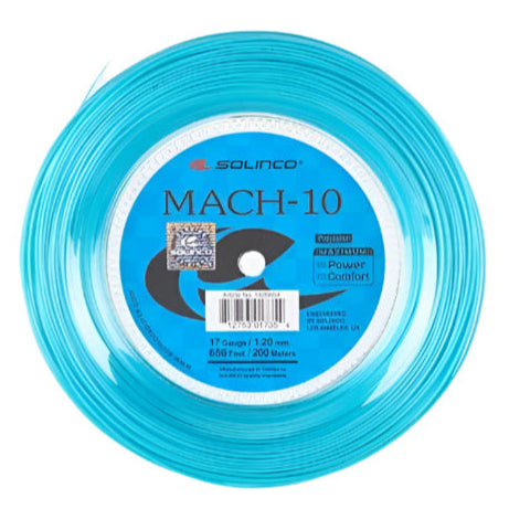 Solinco Mach-10 17/1.20 Tennis String Reel (Blue) - RacquetGuys.ca