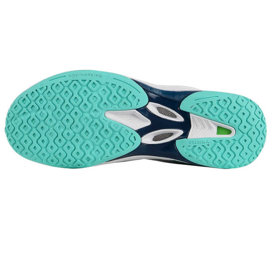 Victor A900F Women's Indoor Court Shoe (White/Cockatoo Green) - RacquetGuys.ca