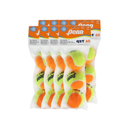 Penn QST 60 Quick Start Orange Felt Junior Tennis Balls (8 packs, 24 balls) - RacquetGuys.ca