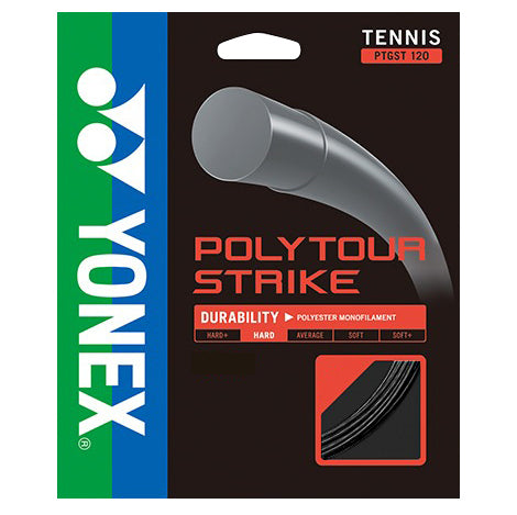 Yonex Poly Tour Strike 16/1.30 Tennis String (Black) - RacquetGuys.ca
