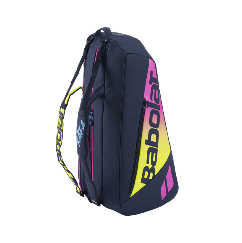 Babolat Pure Aero Rafa 6 Pack Racquet Bag (Black/Yellow/Pink) - RacquetGuys.ca