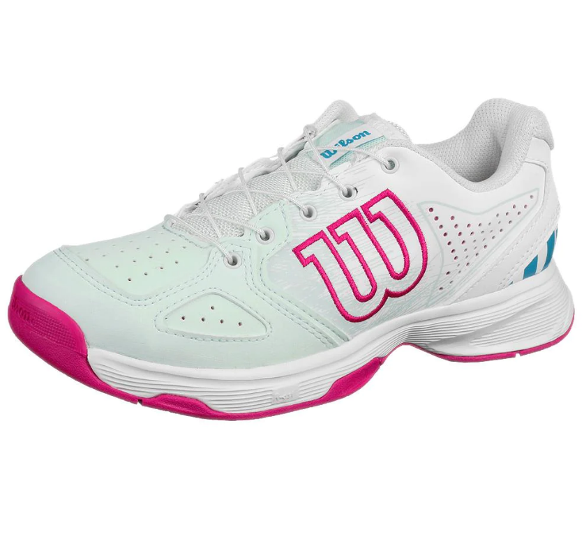 Wilson Kaos QL Junior Tennis Shoe (Smoothing Sea/White) - RacquetGuys.ca