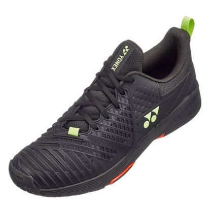 Yonex Power Cushion Sonicage 3 Men's Tennis Shoe (Black/Lime) - RacquetGuys.ca