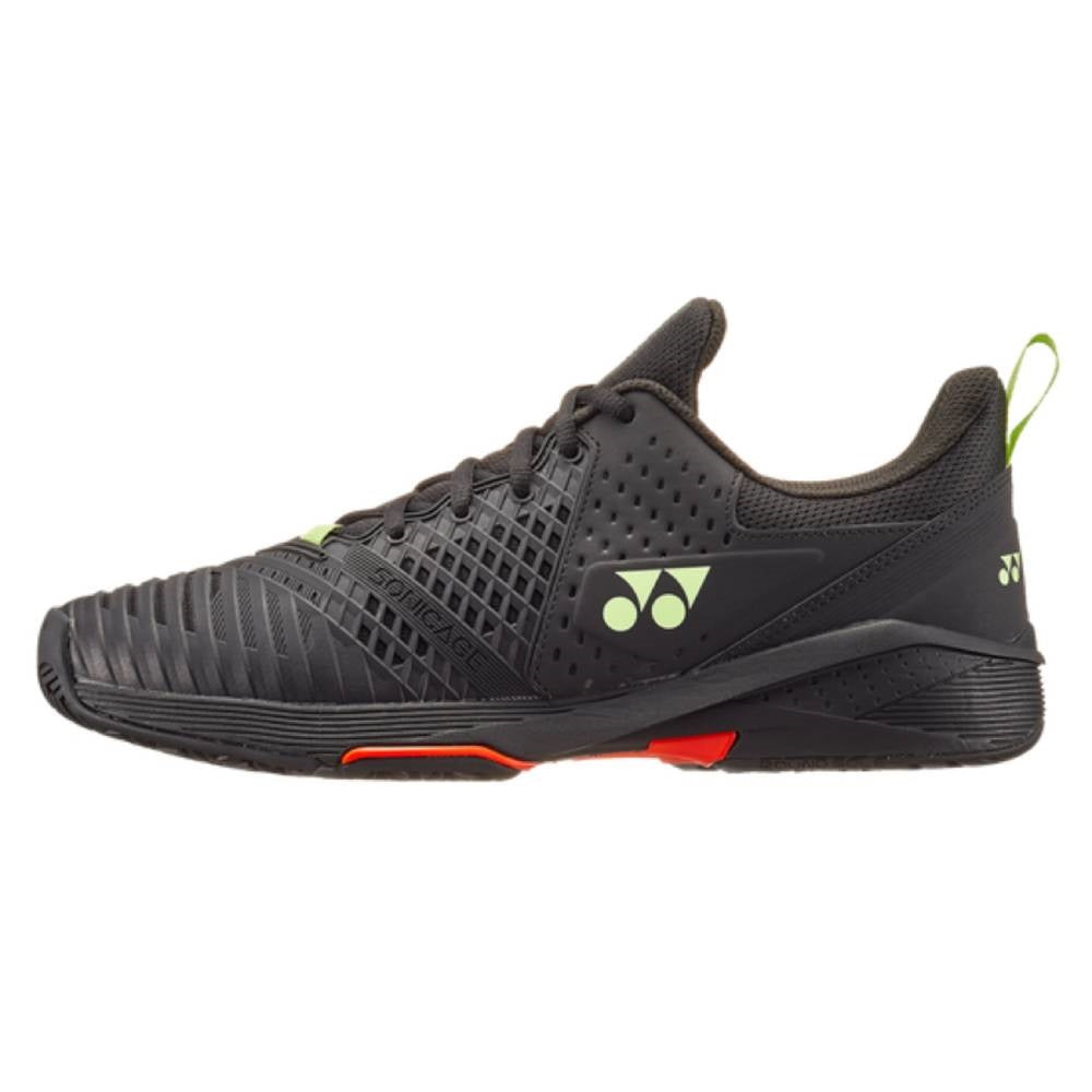 Yonex Power Cushion Sonicage 3 Men's Tennis Shoe (Black/Lime) - RacquetGuys.ca