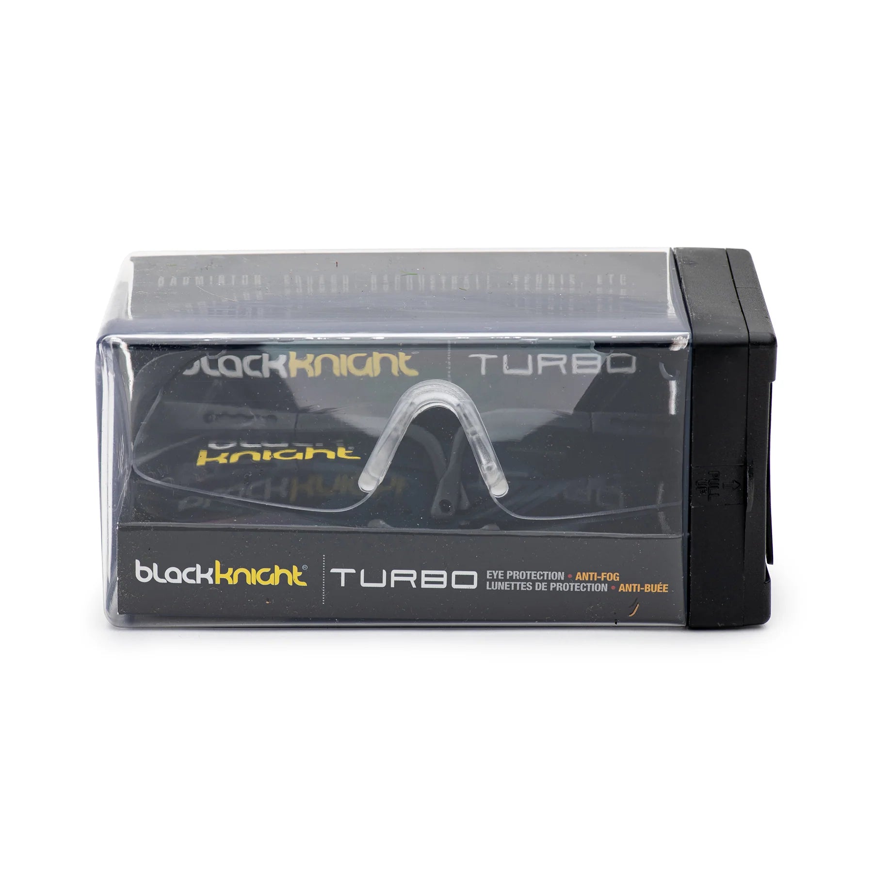 Black Knight Turbo Eyeguard (Black/Silver) - RacquetGuys.ca