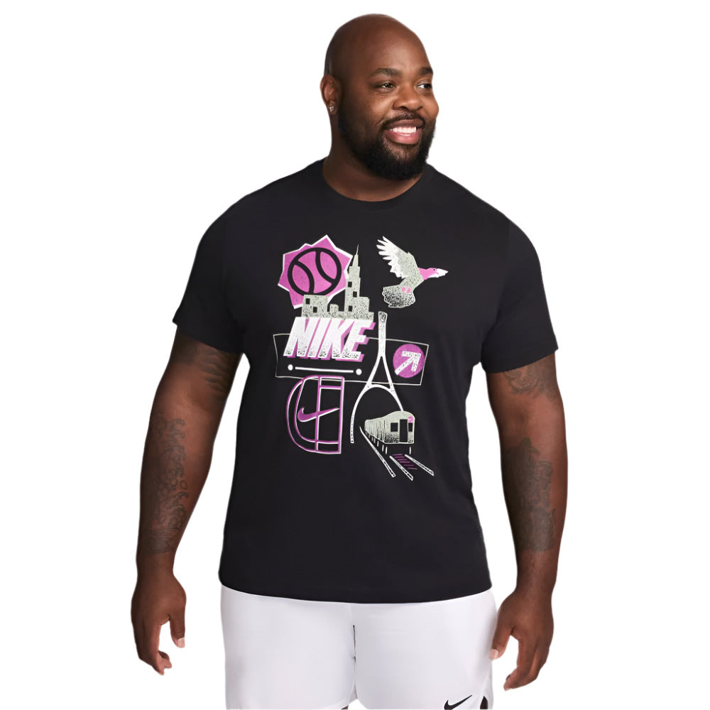 Nike Men's Court Dri-FIT OC US Open Tee Top (Black) - RacquetGuys.ca