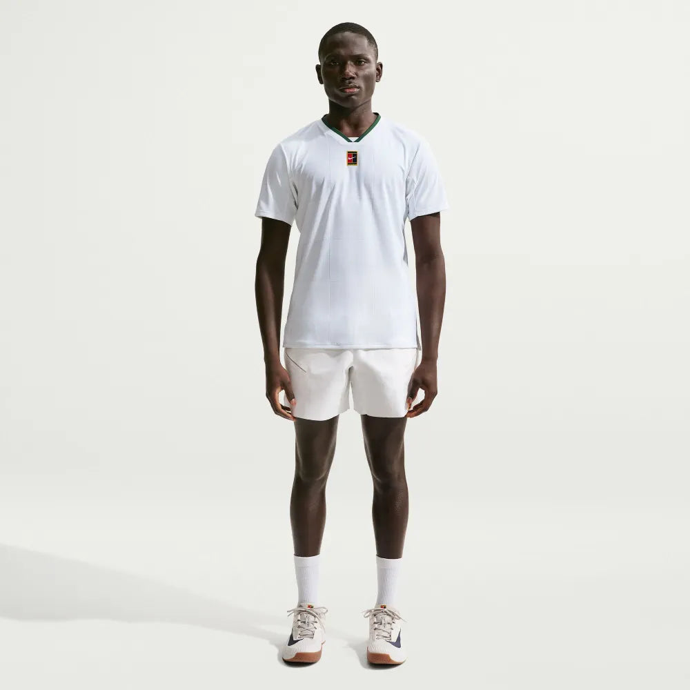 Nike Men's Dri-FIT Advantage Slam Top (White/Gorge Green)