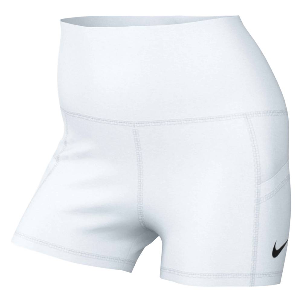 Nike Women's Dri-FIT Ball Short (White/Black) - RacquetGuys.ca