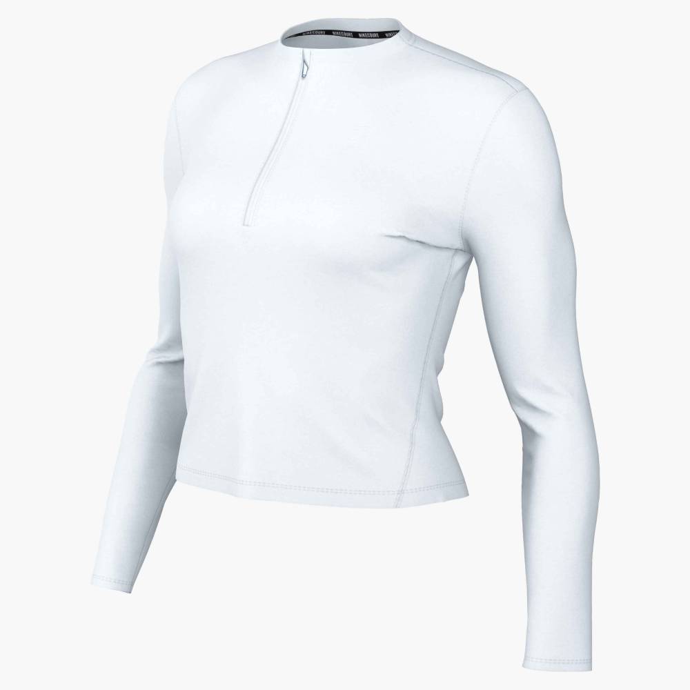 Nike Women's Dri-Fit Advantage Mid Layer Long Sleeve (White) - RacquetGuys.ca