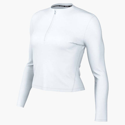 Nike Women's Dri-Fit Advantage Mid Layer Long Sleeve (White) - RacquetGuys.ca