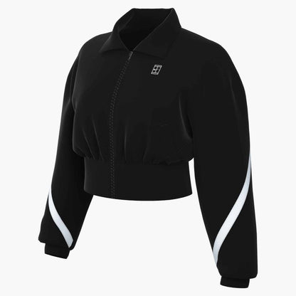 Nike Women's Advantage Full Zip Jacket (Black/White) - RacquetGuys.ca