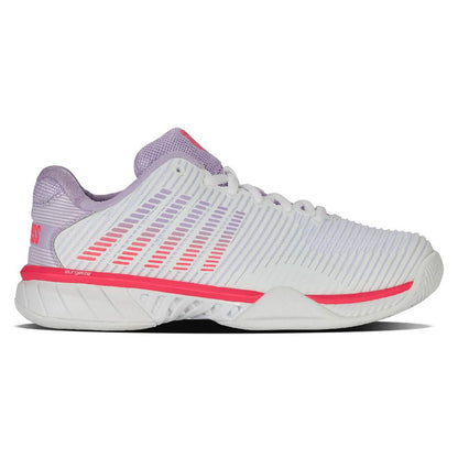 K-Swiss Hypercourt Express 2 Women's Tennis Shoe (White/Orchid Petal) - RacquetGuys.ca