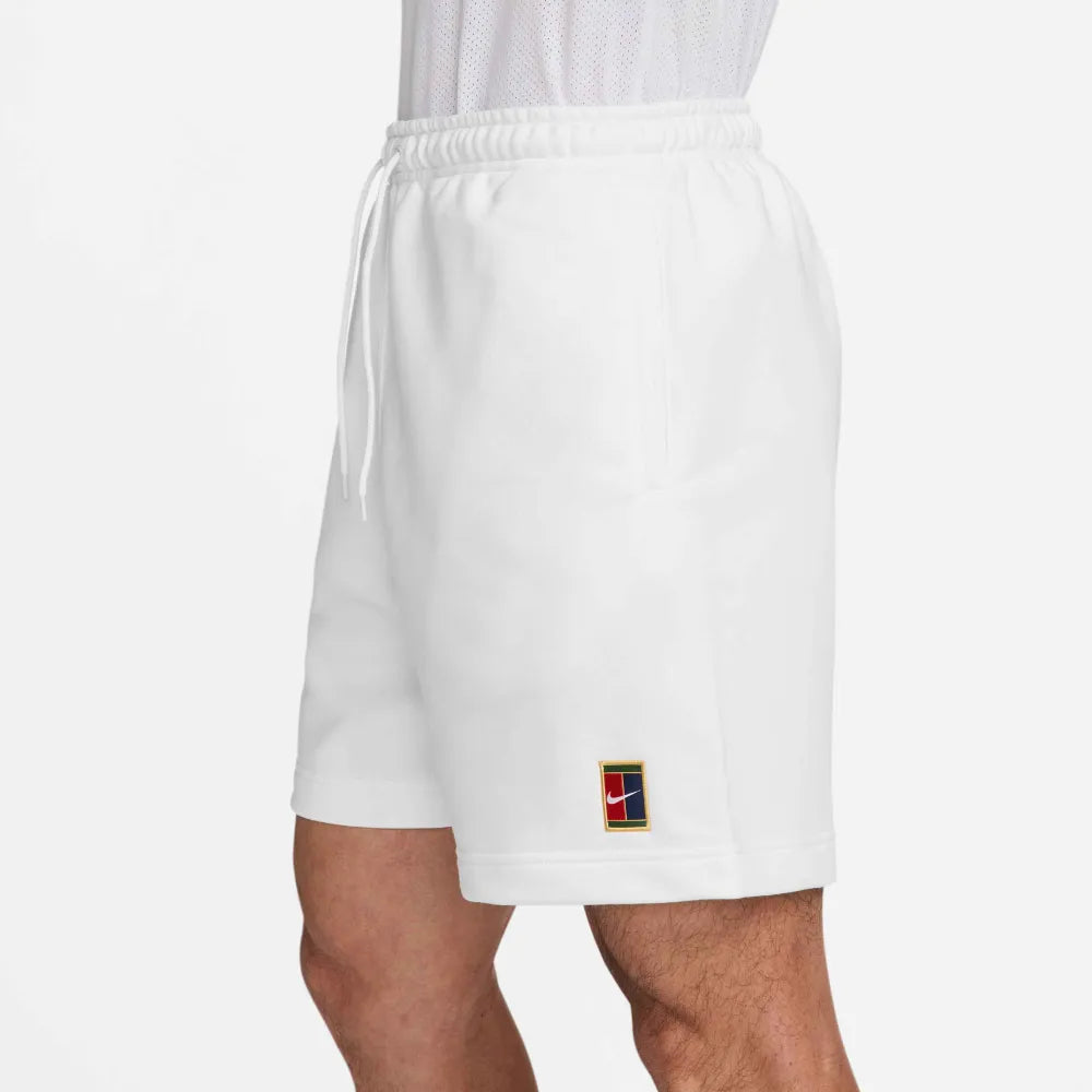 Nike Men's Court Dri-FIT Heritage Fleece Short (White) - RacquetGuys.ca