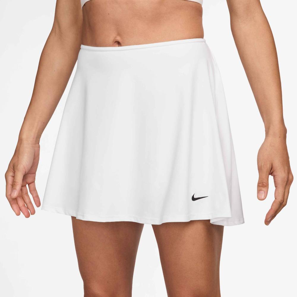 Nike Women's Dri-FIT Victory Mid-Rise Flouncy Skirt (White/Black) - RacquetGuys.ca