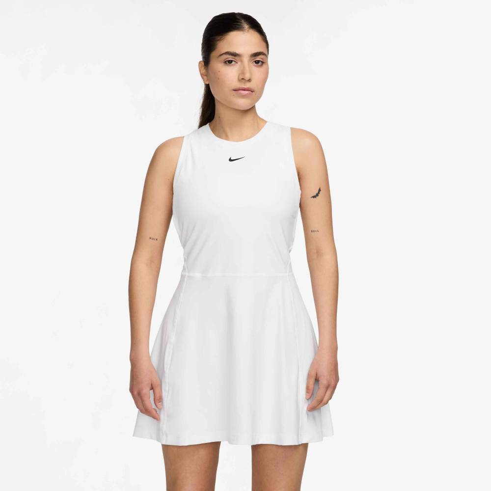 Nike Women's Dri-FIT Victory Dress (White/Black) - RacquetGuys.ca