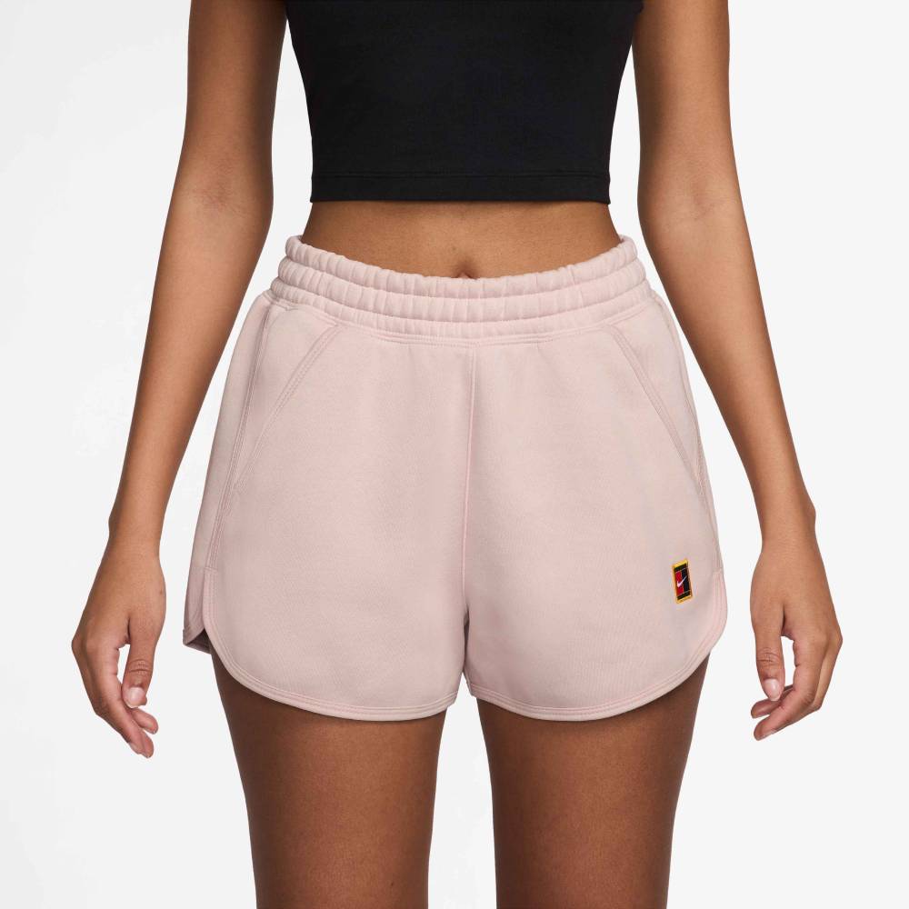Nike Women's Court Heritage Fleece Short (Silt Red/Red Stardust) - RacquetGuys.ca