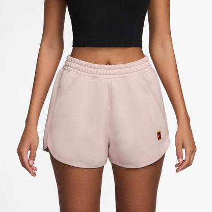 Nike Women's Court Heritage Fleece Short (Silt Red/Red Stardust) - RacquetGuys.ca