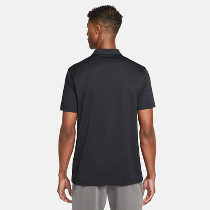 Nike Men's Dri-FIT Victory Solid Polo (Black/White) - RacquetGuys.ca