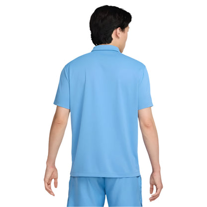 Nike Men's Dri-FIT Victory Solid Polo (Blue Beyond/White) - RacquetGuys.ca