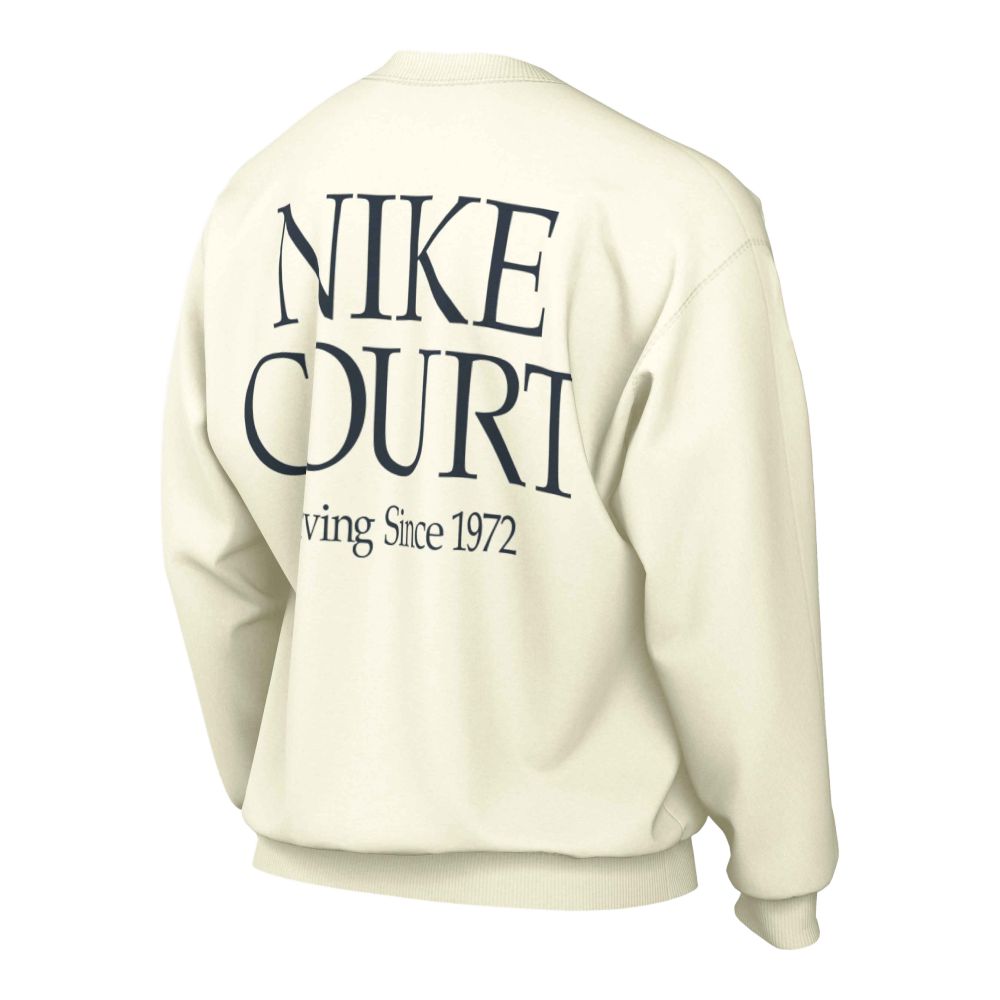 Nike Men's Dri-FIT Court Collection Fleece Crew (Sail) - RacquetGuys.ca