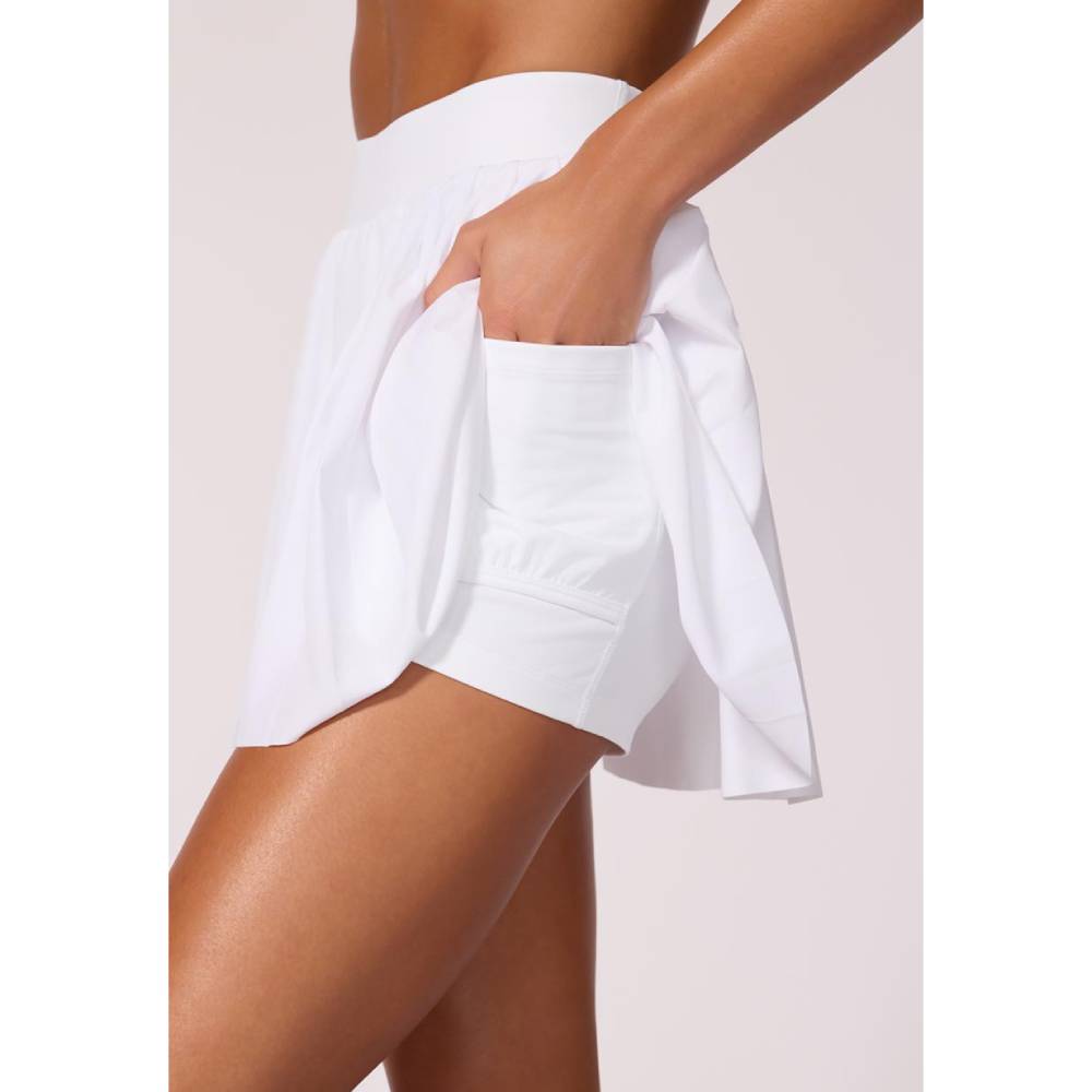 MPG Women's Inspire High-Rise Club Skort (White) - RacquetGuys.ca