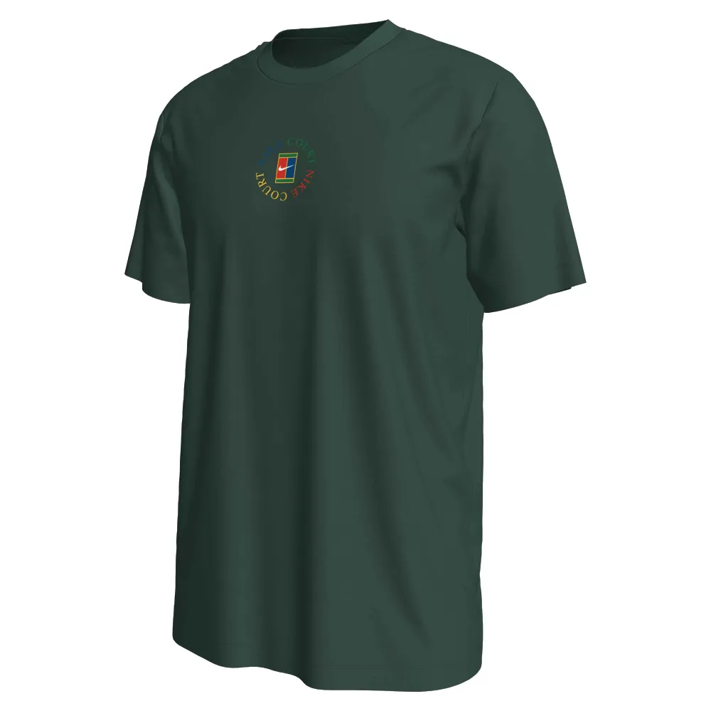 Nike Men's Court Dri-FIT Heritage STD Tee Top (Fir) - Description - RacquetGuys.ca
