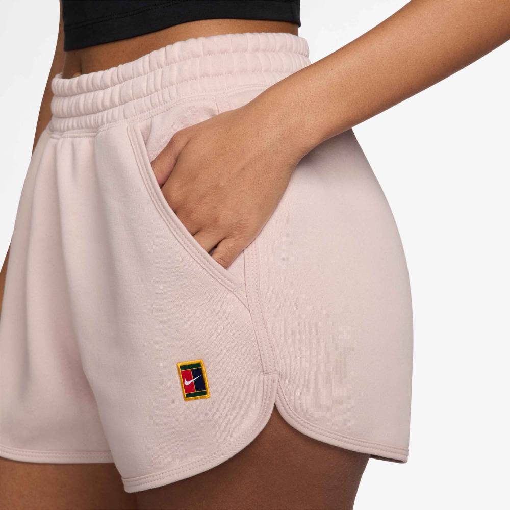 Nike Women's Court Heritage Fleece Short (Silt Red/Red Stardust) - RacquetGuys.ca