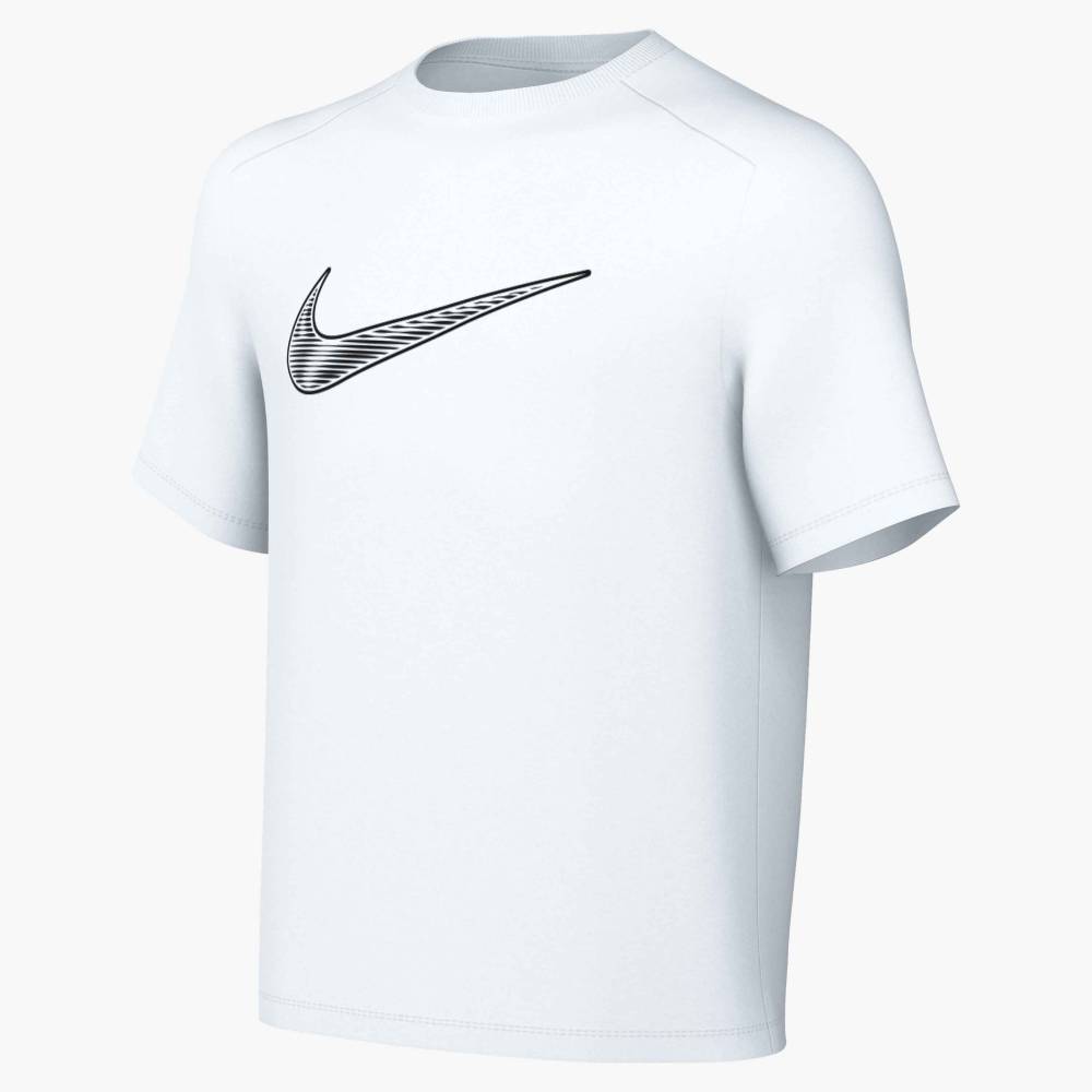 Nike Boy's Dri-FIT Multi Short Sleeve HBR Top (White/Black) - Description - RacquetGuys.ca