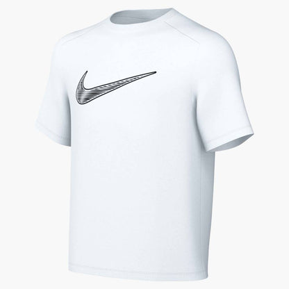 Nike Boy's Dri-FIT Multi Short Sleeve HBR Top (White/Black) - Description - RacquetGuys.ca
