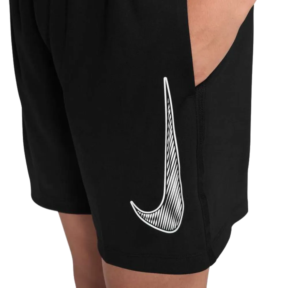 Nike Boy's Dri-FIT Multi Short (Black/White) - RacquetGuys.ca