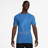 Nike Men's Dri-FIT Tennis OC Serve Tee Top (Star Blue)