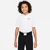Nike Boy's Dri-FIT Victory Polo (White/Black) - RacquetGuys.ca