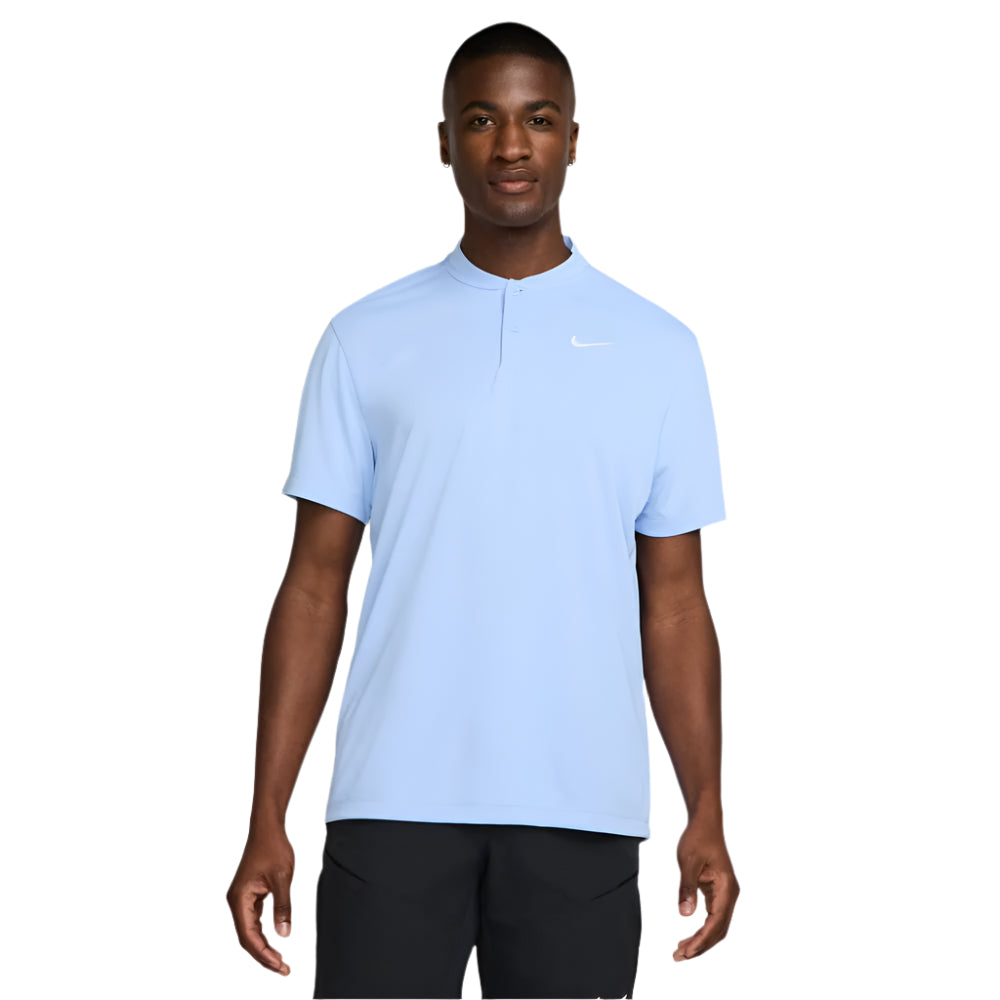 Nike Men's Dri-FIT Victory Blade Solid Polo (Aluminum/White) - RacquetGuys.ca