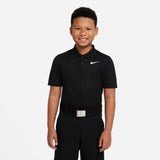 Nike Boy's Dri-FIT Victory Polo (Black/White) - RacquetGuys.ca