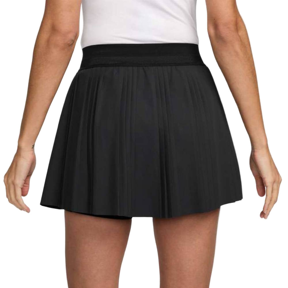 Nike Women's Dri-Fit Advantage HR Ace Pleated Skirt (Black/White) - RacquetGuys.ca